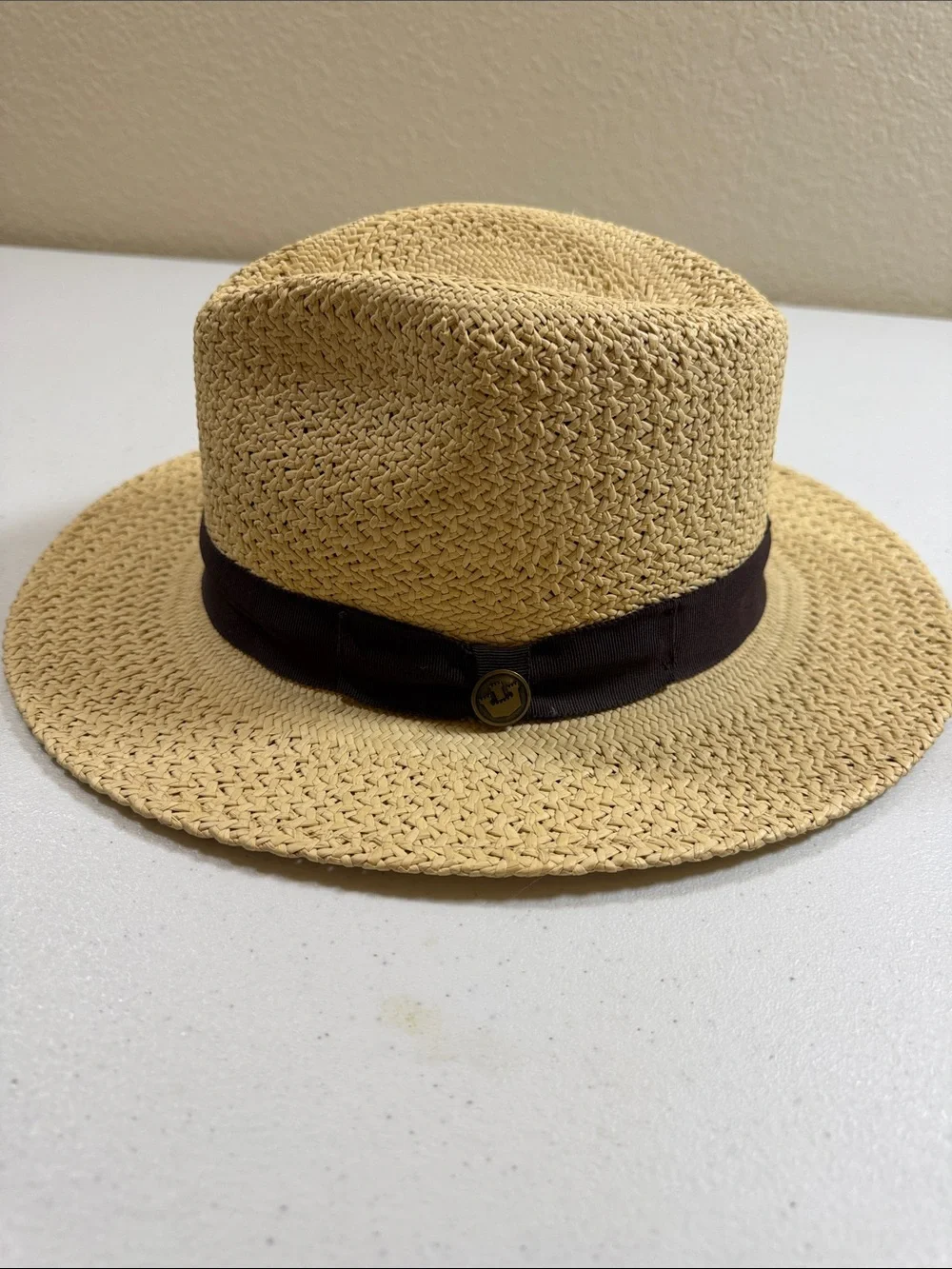 Goorin Bros Straw Fedora Hat with Brown Band